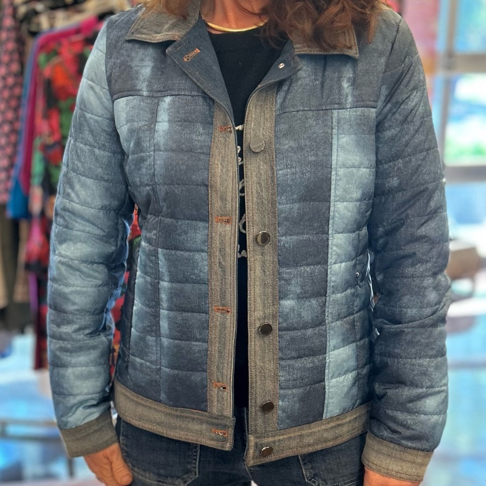Renuar Denim Print Jacket